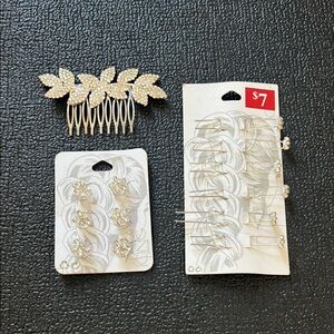 Elegant Silver Hair Accessories Set
